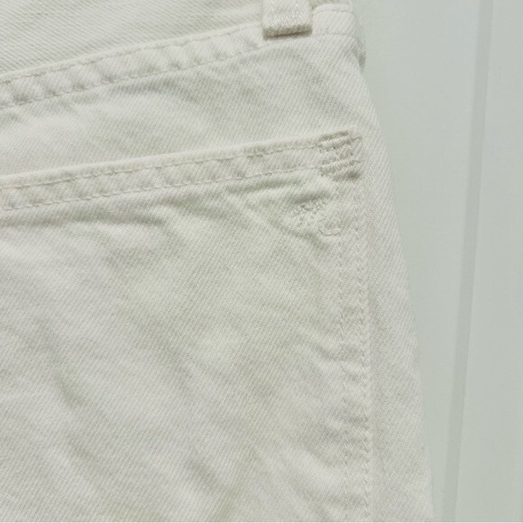 Madewell Women's High-Rise Long Denim Shorts in Tile White Style#AO207 Sz. 24 - Picture 9 of 12